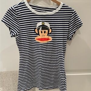 Paul Frank Navy Striped Girls T-Shirt